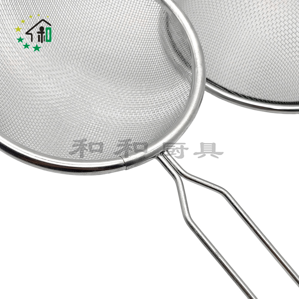 跨境面粉筛烘焙工具燕窝豆浆火锅油炸油过滤勺 201不锈钢漏网油格详情17