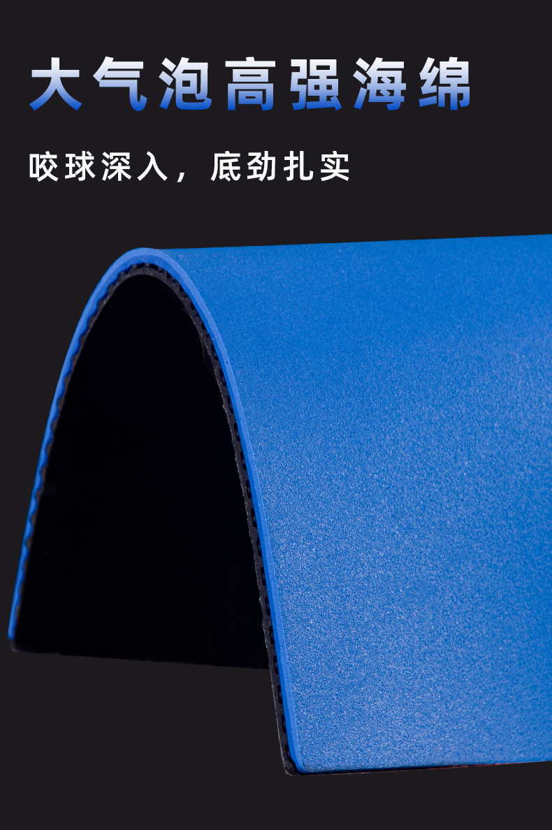 Friendship 729 Pentium Tai Chi Table Tennis Racket with gradient blue rubber, genuine professional grade reverse rubber sleeve rubber from the Mianyang Provincial Team pic 7