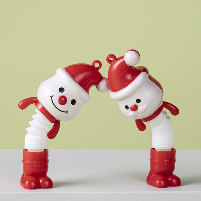Santa Claus luminous telescopic tube Snowman in various shapes toy office culture Christmas decoration gift pic 4
