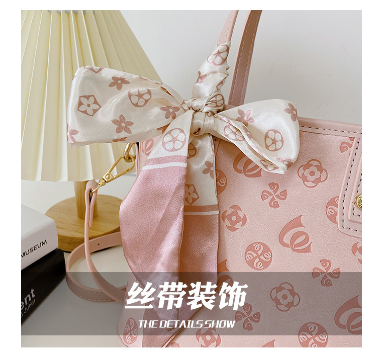 菜篮子2025春夏新款单肩手提包老花质感迷你托特包跨境热销女包详情17