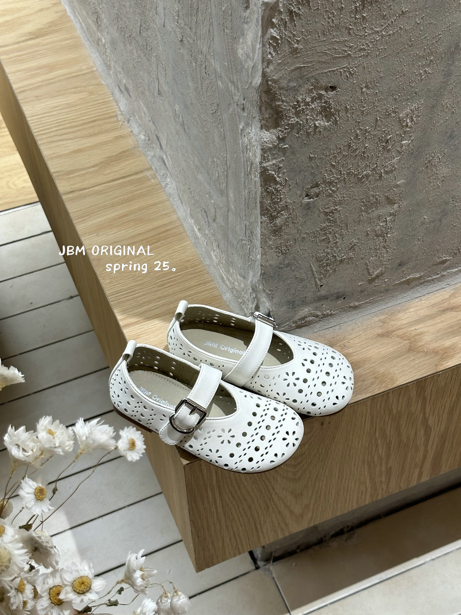 女童镂空韩版小皮鞋JBM春夏季新款银色公主鞋软底女孩玛丽珍鞋子详情9