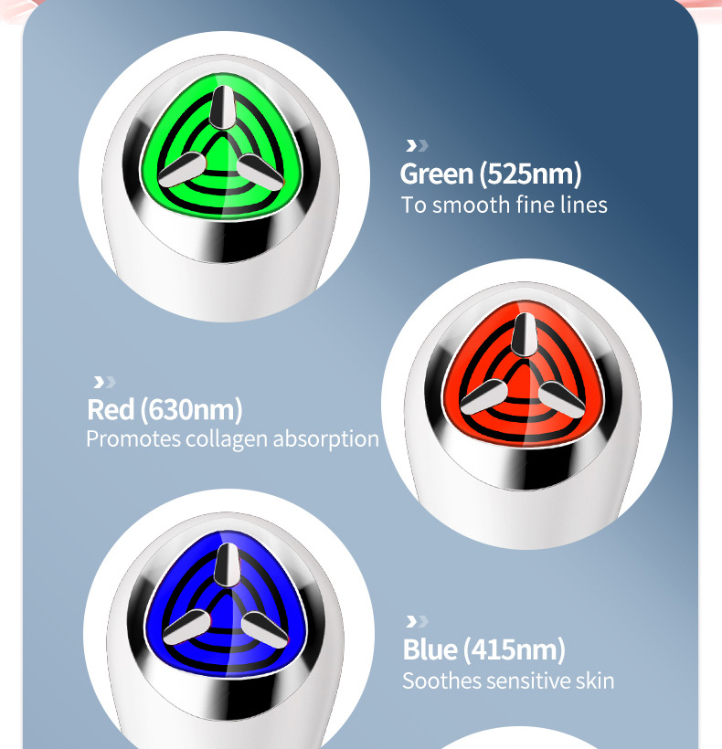 7-color Photon skin Rejuvenation Beauty Device, Handheld Facial Introduction Device, ems Microcurrent Facial Lifting, firming and Massage Device pic 6