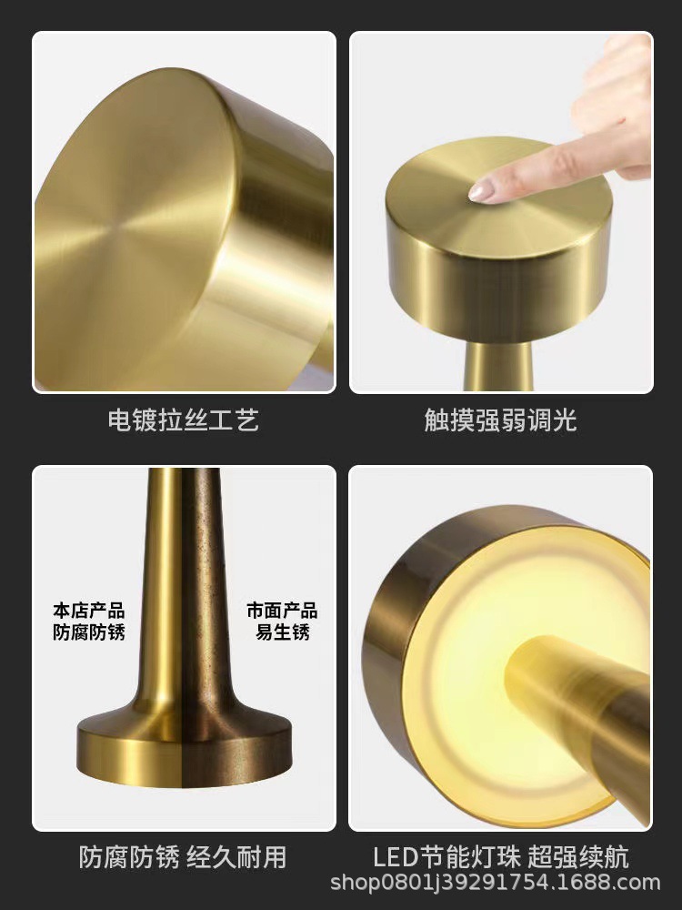 Factory direct supply LED bar table lights, restaurant bar mobile table lights, bedroom ambient lights, metal dumbbell night lights pic 6