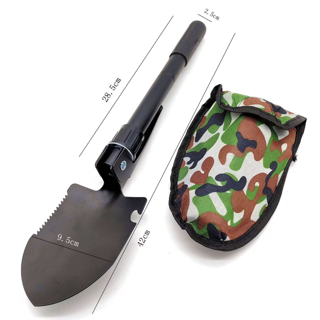 户外多功能用品铁锹折叠铲小号带指南针山地野营铲便携式折叠钓鱼详情10