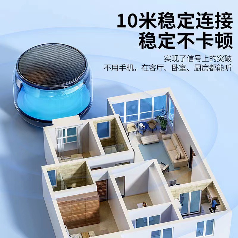 新款双联无线蓝牙音响炫彩充电小音响网红科技感车载便携桌面音箱详情28