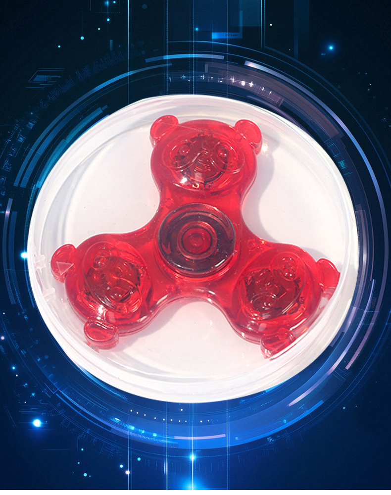 熊猫指尖陀螺水晶带灯夜光透明LED发光解压手指玩具减压潮流夜光详情5