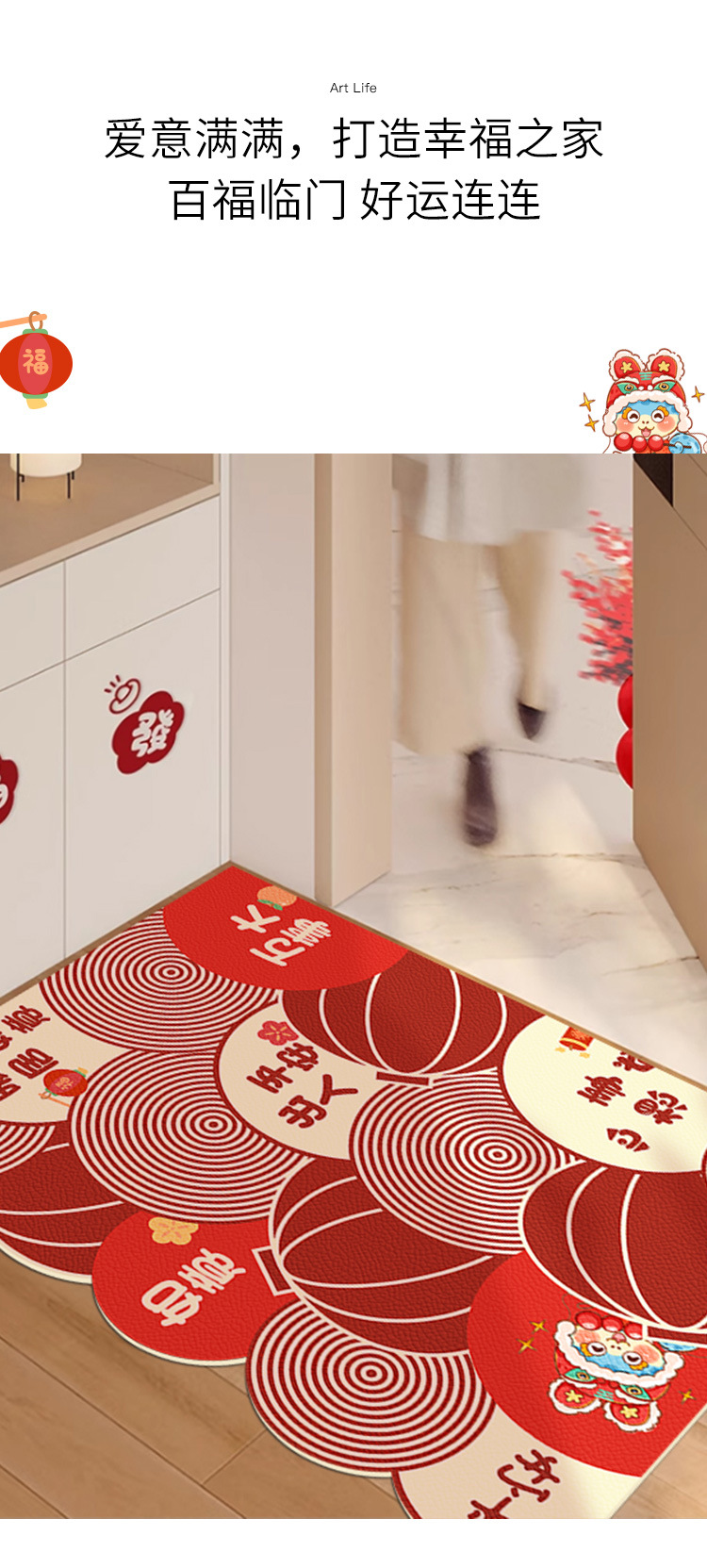High-end floor mat for the entrance door, no-wash and dirt-resistant, pvc washable entrance mat, leather anti-slip mat for the entrance mat pic 19