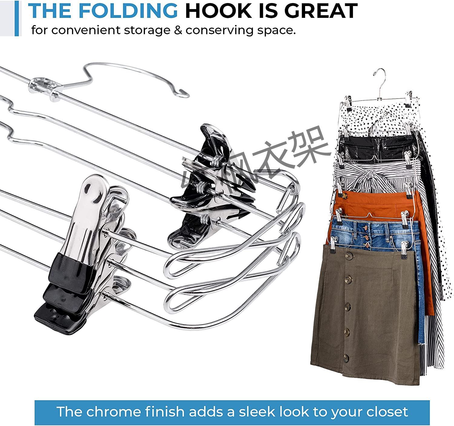 Metal trouser racks, three-layer, four-layer, five-layer, six-layer hardware trouser racks, skirt racks, garment hooks, storage and organization, metal trouser racks pic 22