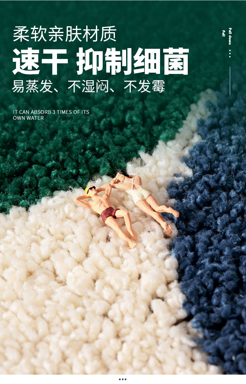简约ins爆款卧室进门地毯吸水地垫 家用卫生间门口防滑加厚脚垫详情13