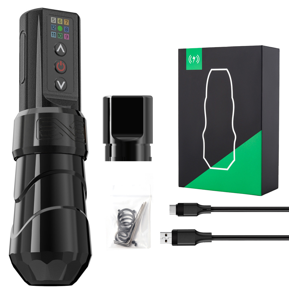 shanilak third-generation rechargeable tattoo pen with LCD display, tattoo needle motor, portable tattoo pen pic 11