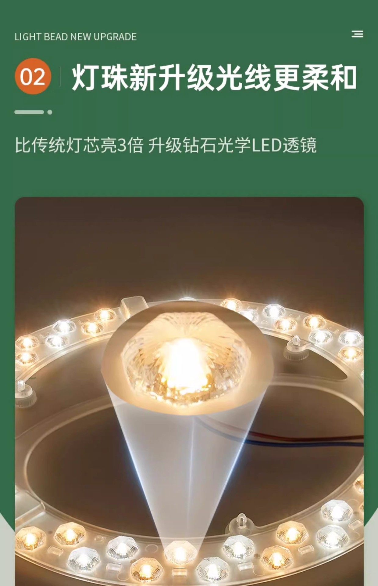 LED吸顶灯灯芯磁吸圆形改造灯板光源环形替换灯盘家用节能超亮灯详情9