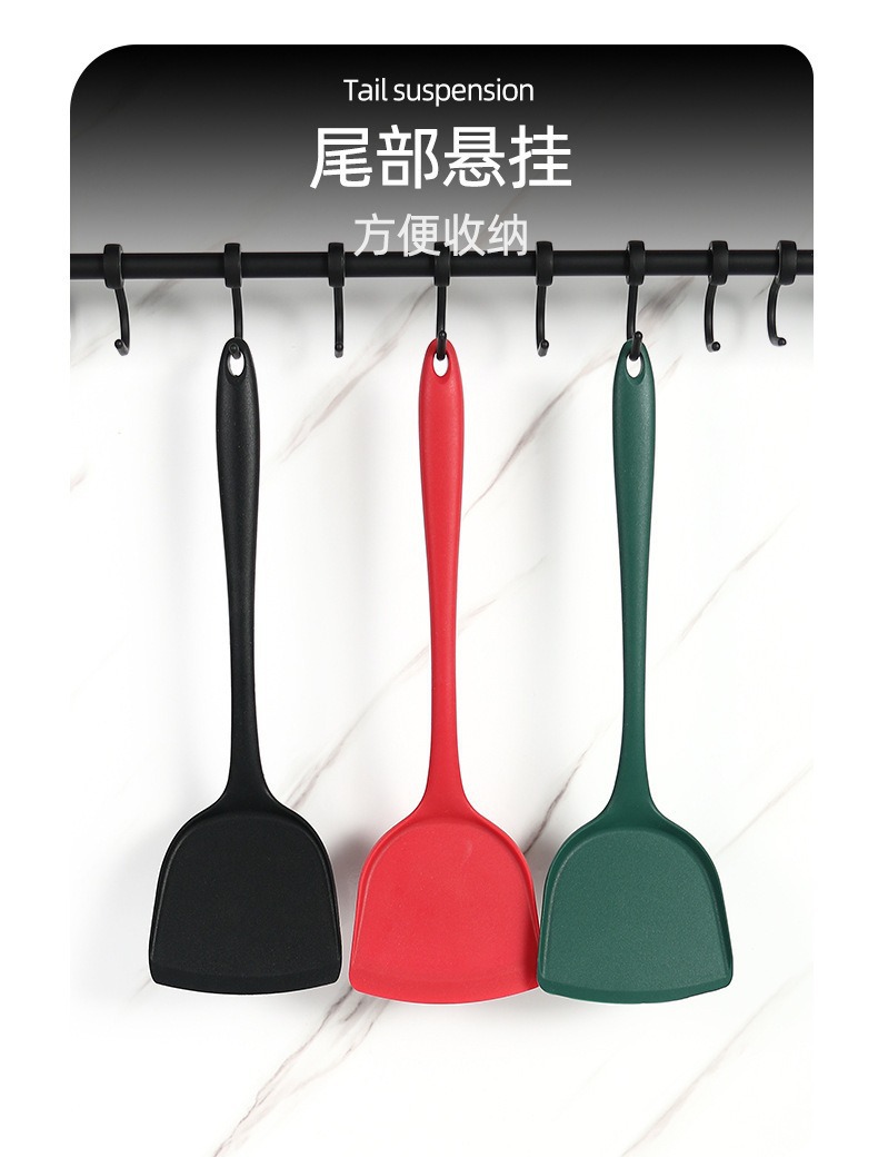 加厚硅胶锅铲厨房用品耐高温不粘锅炒菜铲子家用烹饪硅胶中华铲子详情9