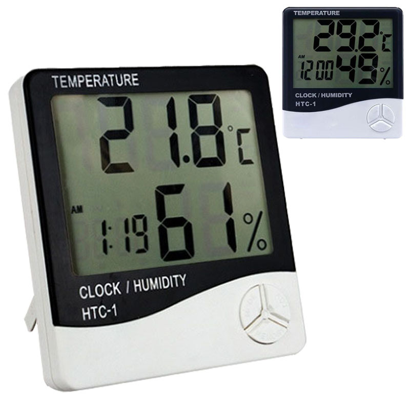 Wholesale of HTC-1 electronic temperature and humidity meters, indoor thermometers, household alarm clocks, pet room thermometers and clocks from the source pic 10