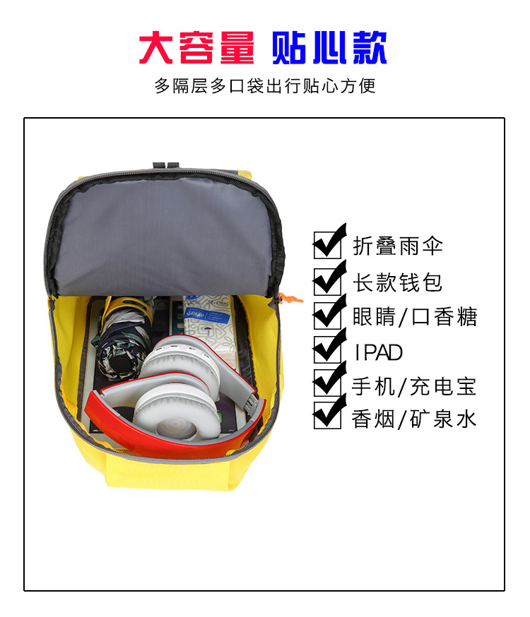Our factory specializes in selling new, in-stock multi-purpose, lightweight travel backpacks, casual and fashionable backpacks, and folding and storage backpacks pic 4