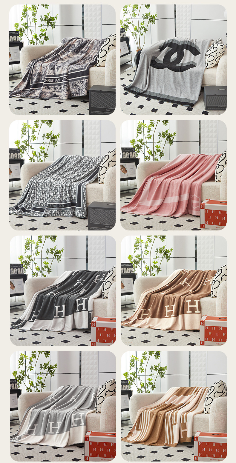 The new wool fleece is soft and comfortable. It features a simple design and is available in various specifications for office naps and car multi-functional blankets pic 15