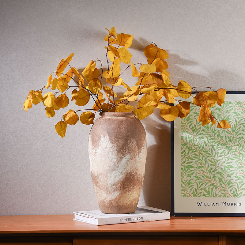 陶瓷花瓶复古风侘寂风插花花器样板房家居饰品摆件高级感装饰摆设详情12