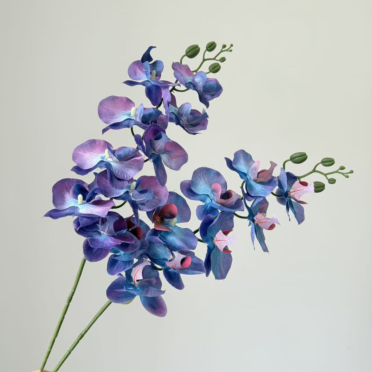 9头蝴蝶兰仿真花手感高级感逼真假花兰花艺场景布置酒店婚庆用花详情5