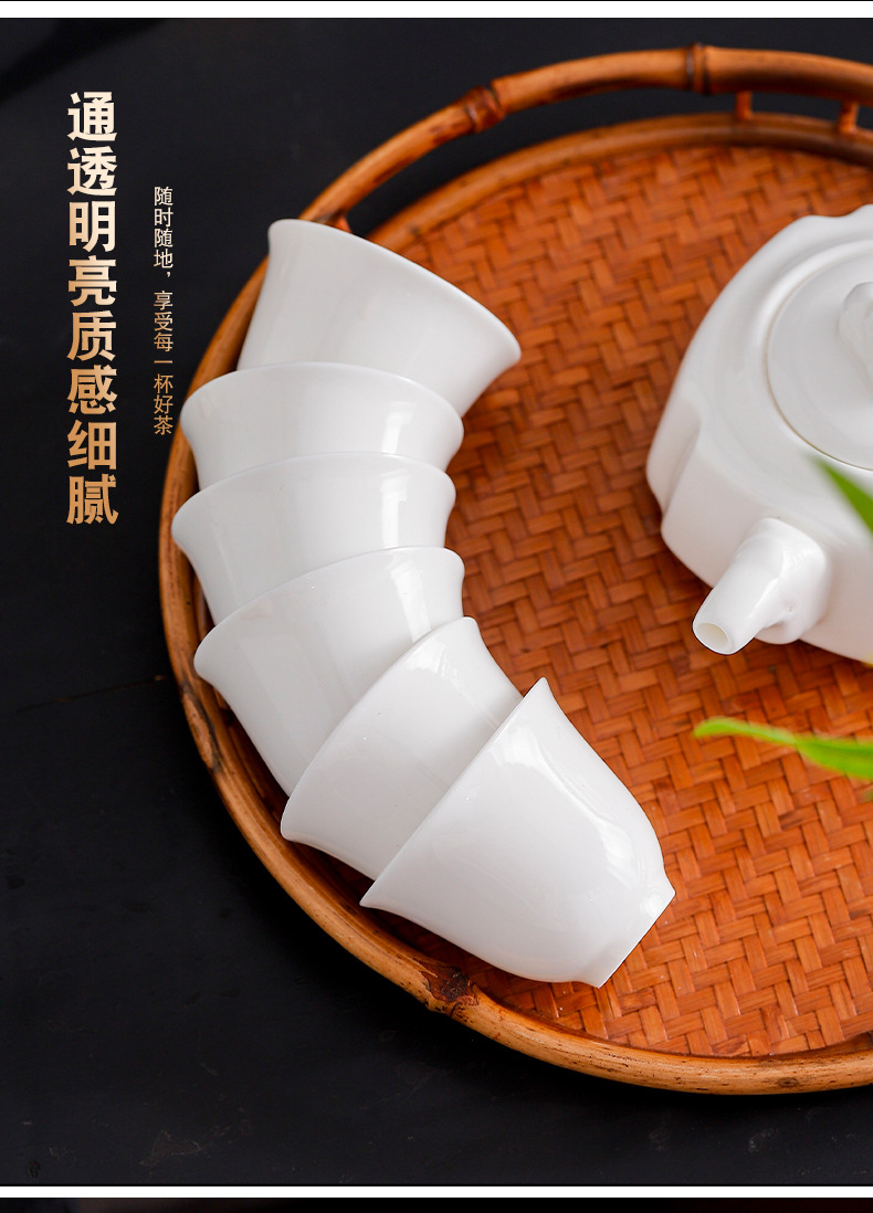 德化功夫茶具套装高档家用会客茶壶茶具公司商务礼品套装白瓷礼盒详情8