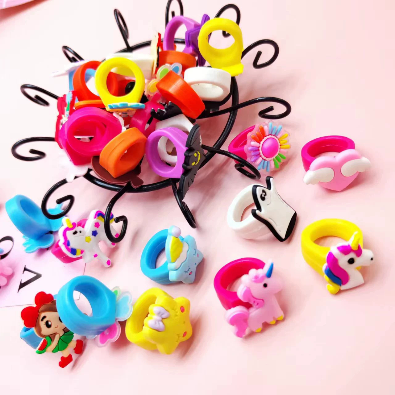 卡通PVC恐龙戒指 创意软胶公仔指环批发 恐龙图案软胶儿童戒指详情20