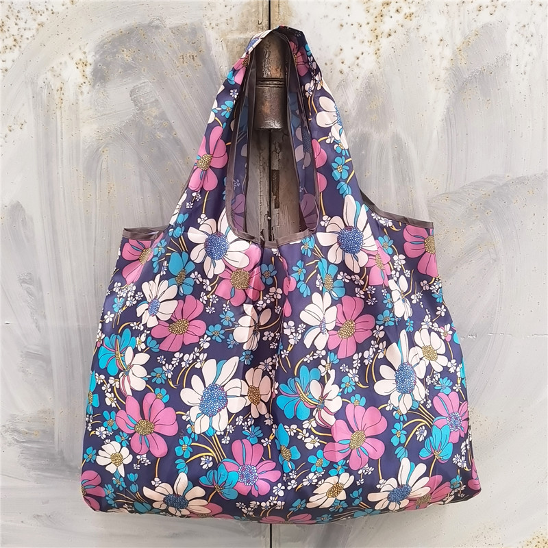 超大号卡通日本折叠环保购物袋防水尼龙买菜包收纳包米奇头手提袋详情34