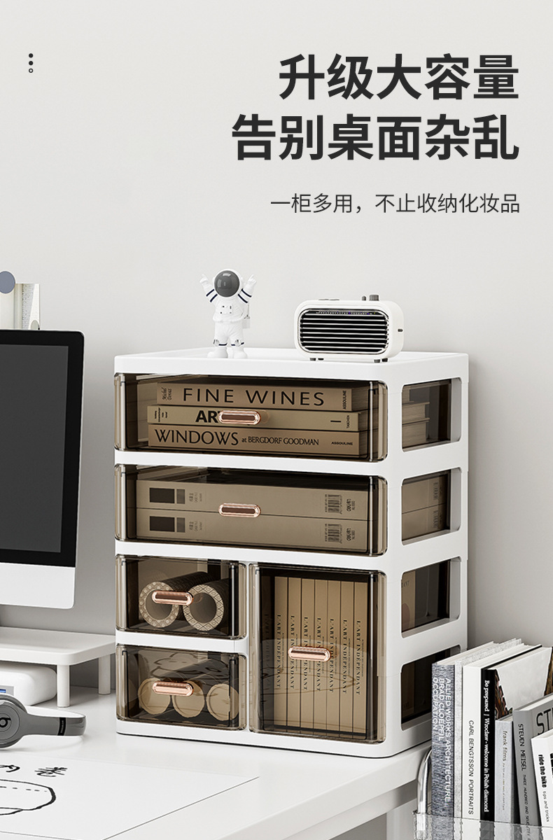 Storage box, desktop storage, drawer-type stationery, multi-layer storage rack, transparent large-capacity cosmetics, dressing table, and miscellaneous items pic 5