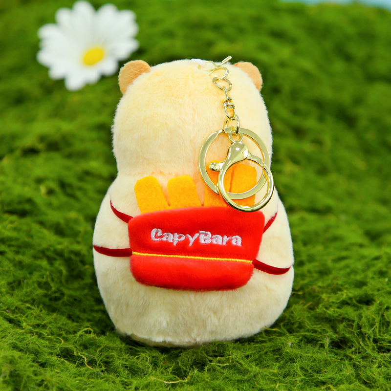 正版卡皮巴拉公仔可爱拉线水豚啪啪圈毛绒玩具挂件美拉德鼻涕玩偶详情25