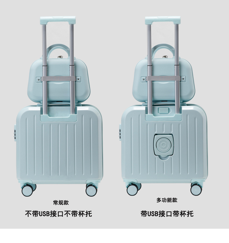 A 18-inch multi-functional small mother-and-child suitcase for women, a gift handle suitcase, a travel password suitcase with logo printing pic 16