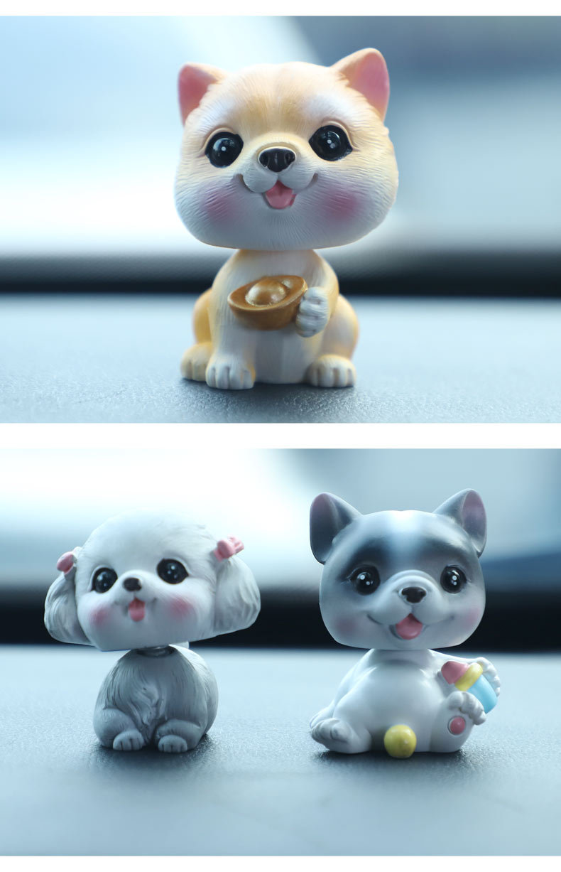 Creative animal car shaking head ornaments, pet star language decorations, car ornaments for your girlfriend as festival gifts, desktop solution pic 10