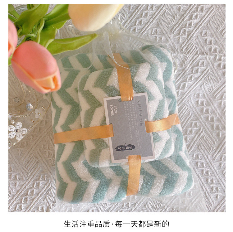 【 Chi Jia 】 Coral Fleece Towel, Bath Towel Set, Beach Towel, Absorbent Mother and Child Towel Gift Box, Thickened Household Towel Set pic 14