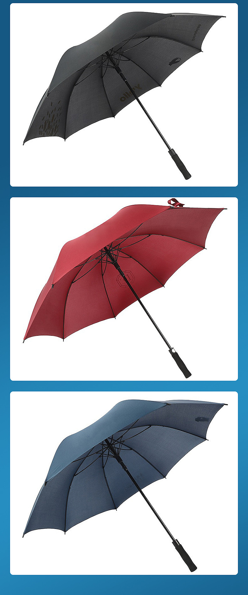 Automatic golf sun umbrella, straight-bar business gift umbrella, all-weather dual-purpose, digital printed sunshade, long-handled umbrella pic 21