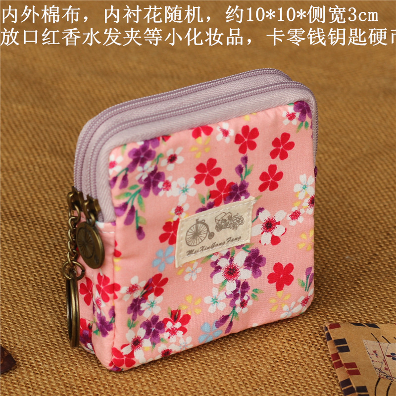 包邮小钱包零钱包韩国版拉链女式帆布艺可爱迷你硬币包耳机收纳袋详情4