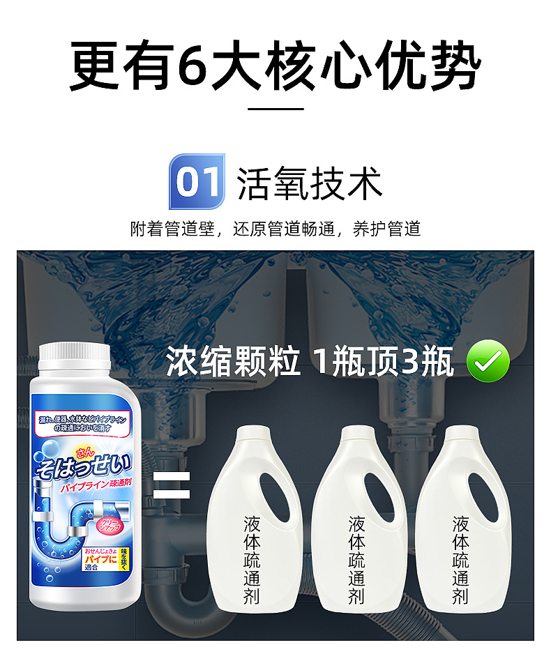 日本管道疏通剂强力溶解下水道神器地漏厕所马桶除臭堵塞强力溶解详情45