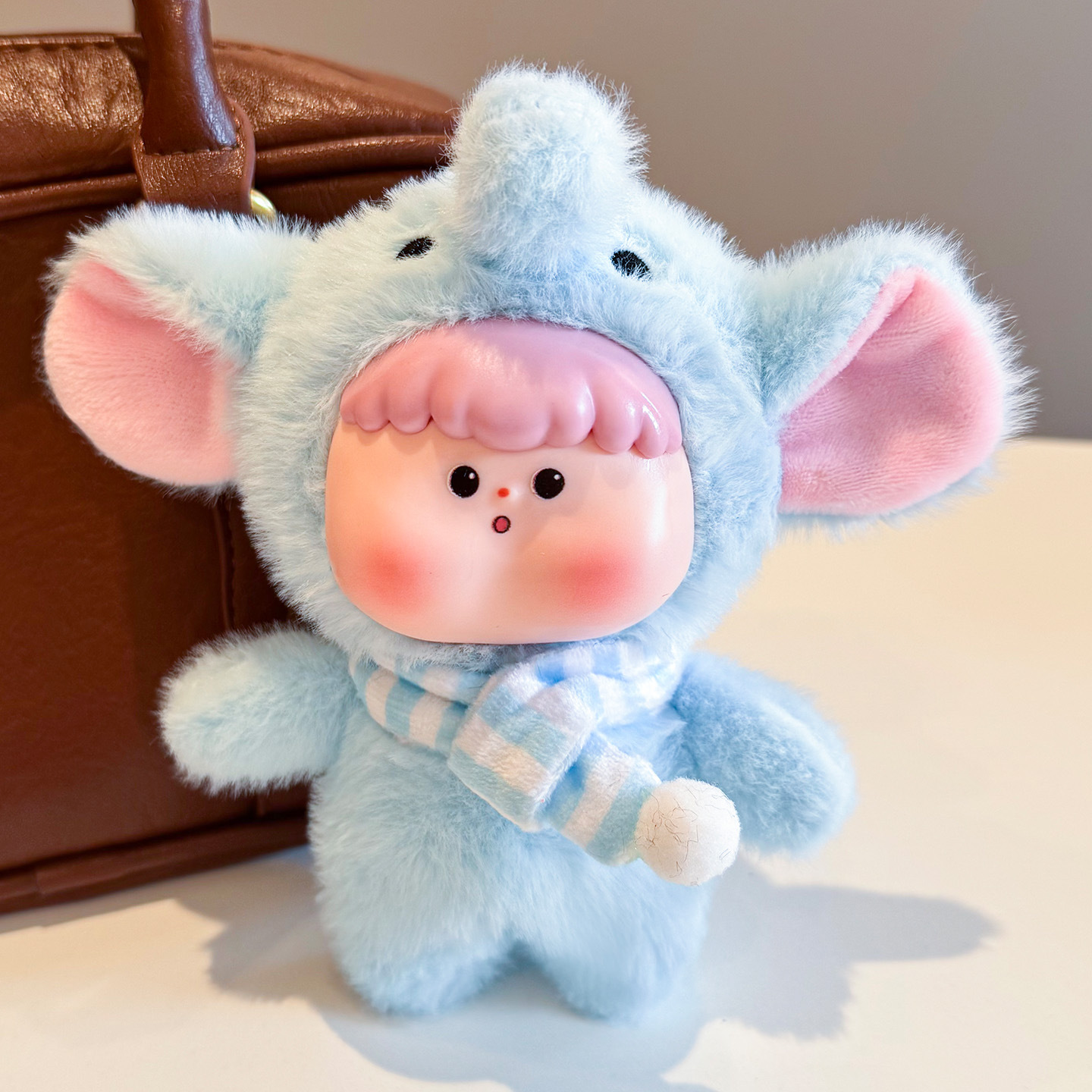 DUDU动物园系列玩偶可爱搪胶变装娃娃挂件毛绒玩具书包挂饰钥匙扣详情1