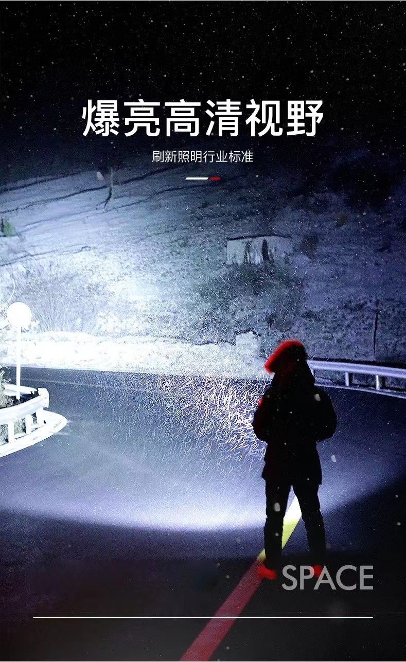 Cross-border best-selling octa-core flashlight, outdoor multi-functional led strong light, usb rechargeable, ultra-bright outdoor one-piece consignment pic 6