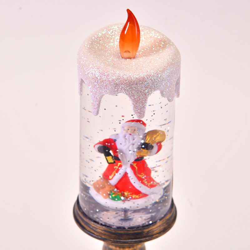 圣诞中号注水蜡烛创意小风灯夜灯摆件圣诞礼物圣诞元素内景带音乐详情16