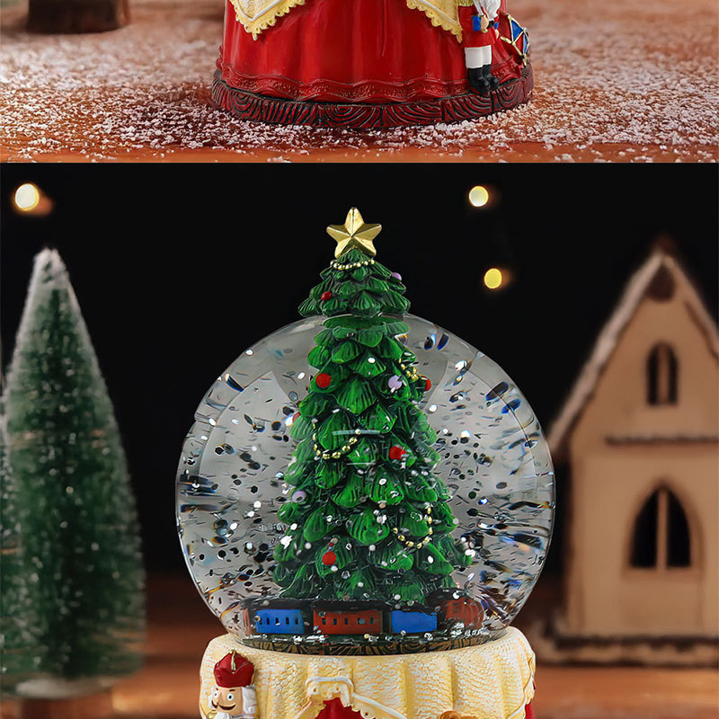现货圣诞水晶球雪球静态摆件圣诞小屋雪花球桌面窗台节日装饰礼物详情12