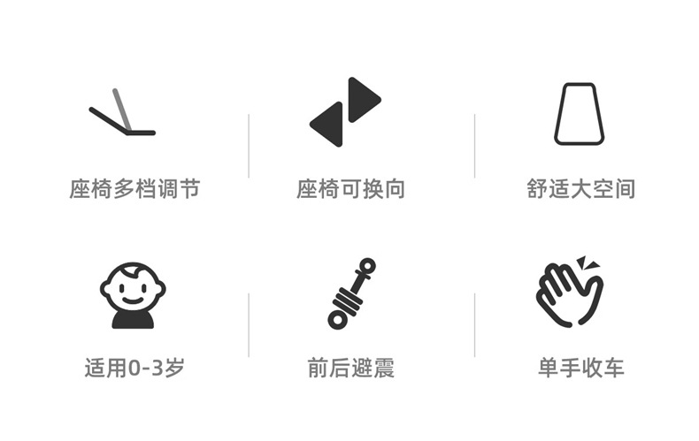 工厂直销婴儿推车可坐可躺双向轻便折叠高景观宝宝新生儿童手推车详情4