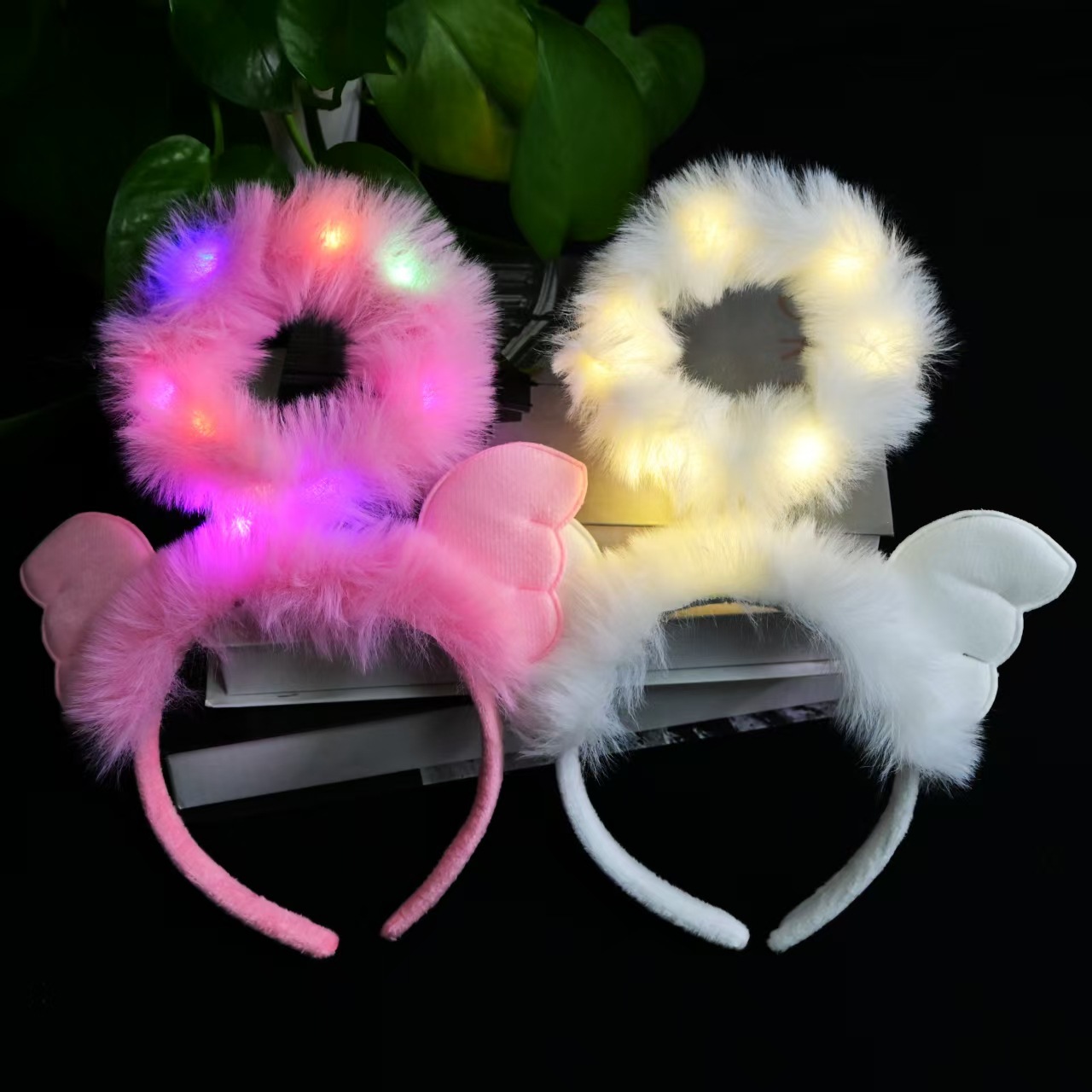 New hair bands, feather angel headbands, cos headwear, forest-themed luminous toys, popular wholesale items for night market stalls pic 7