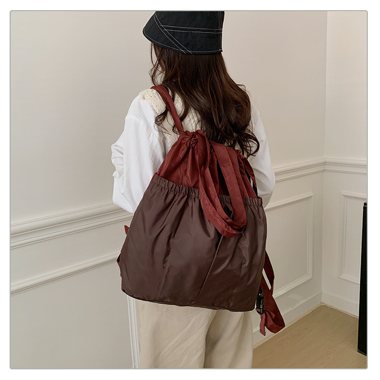 新款单肩包托特双肩折叠包手提简约通勤大容量时尚便携详情36