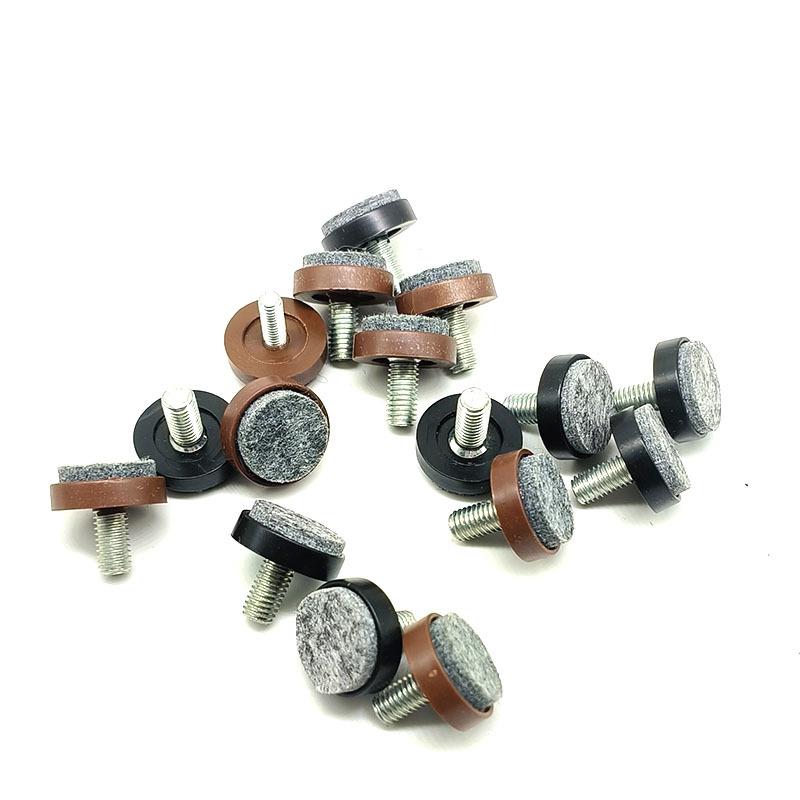 新款毛毡调节脚静音M8厘家具调整脚柜子高低螺丝脚垫升高支撑脚垫详情6