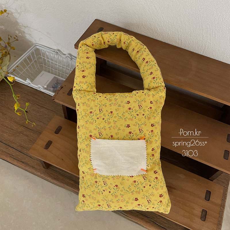 Spring new Korean-style children's handbag with floral prints and accessories, fresh fabric InS-style baby clothing decorations pic 8