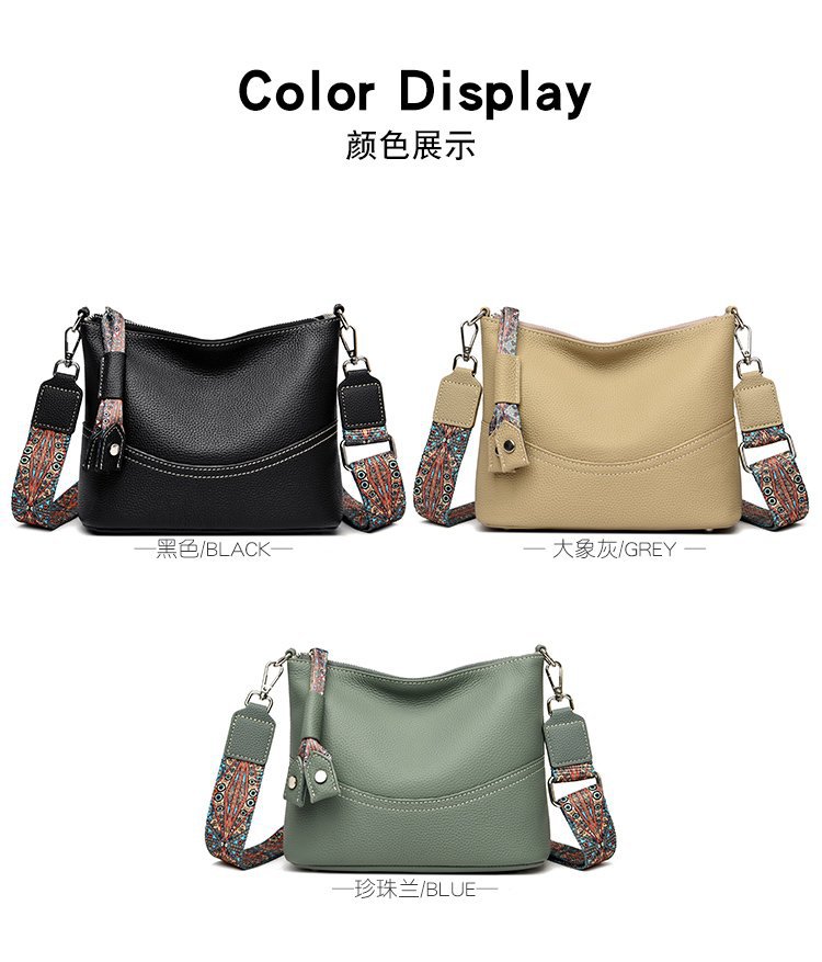 真皮流浪包女包头层牛皮包街拍新款潮时尚百搭三层软皮单肩斜挎包详情16