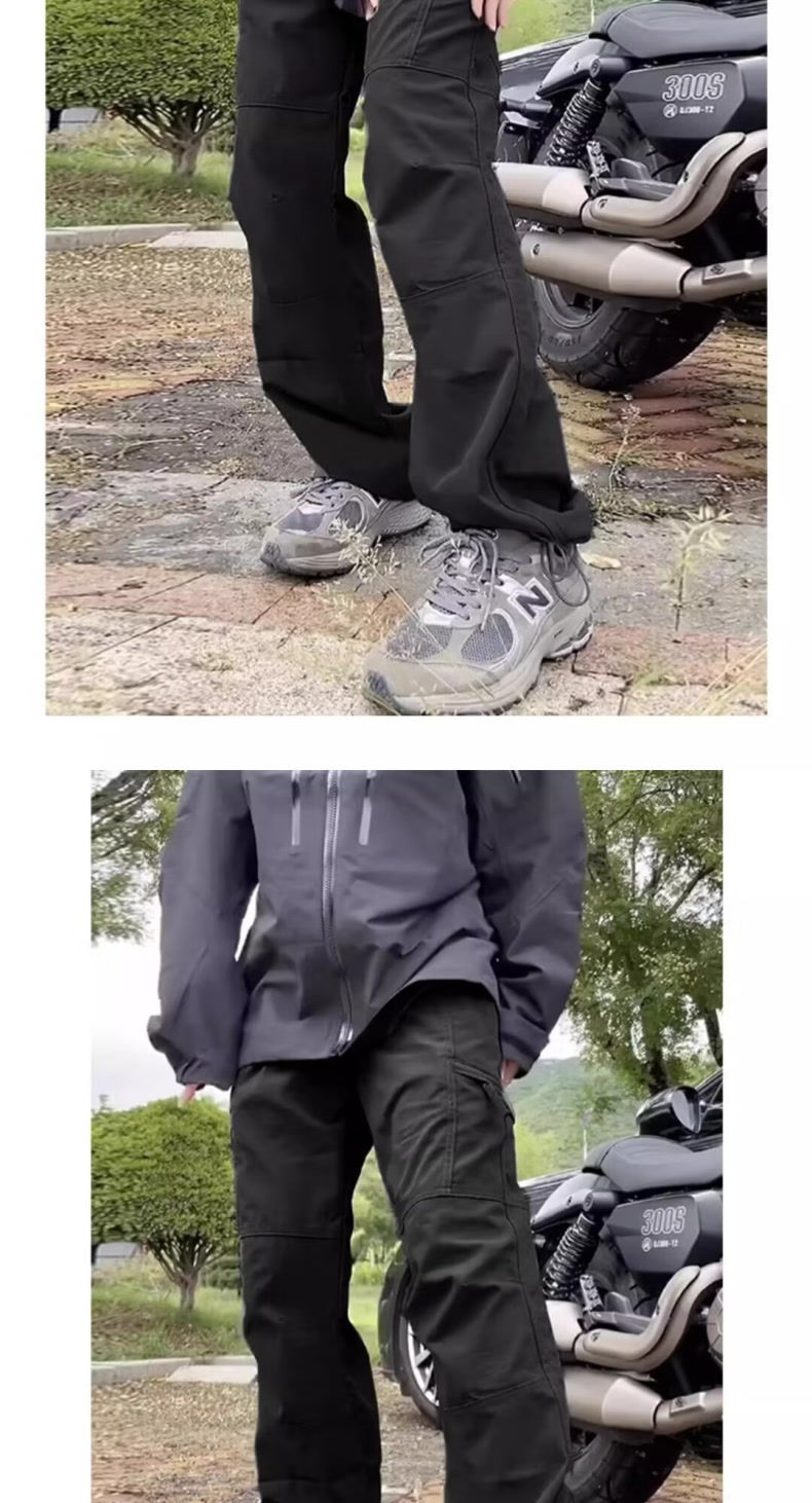 美式机能风冲锋裤男款春秋季速干抽绳束脚裤子户外工装徒步登山裤详情7