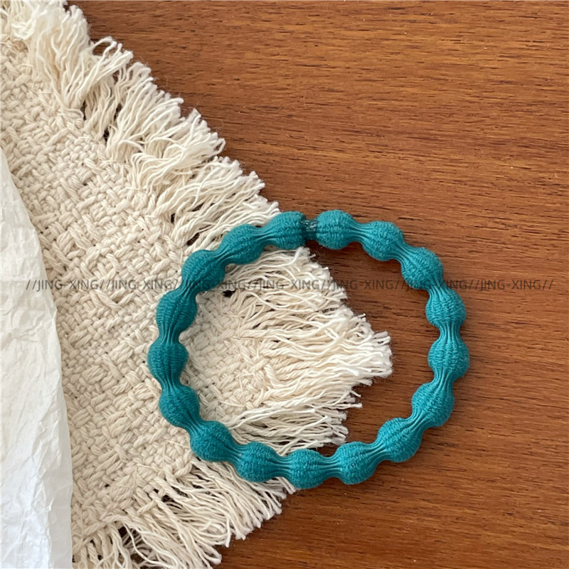 Ladylike style, gentle color series, colorful towel loops, hair bands, new daily basic leather bands, ponytail hair ties pic 25