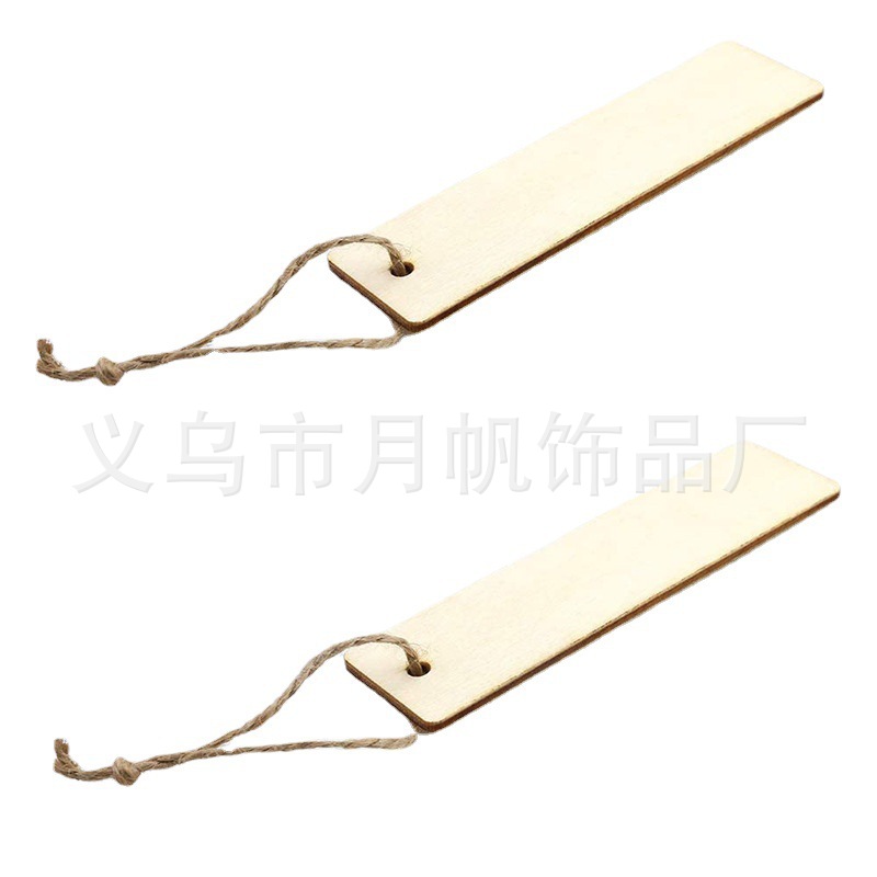 亚马逊热销木质空白创意书签木制木牌书签挂牌可涂鸦diy木牌木片详情5