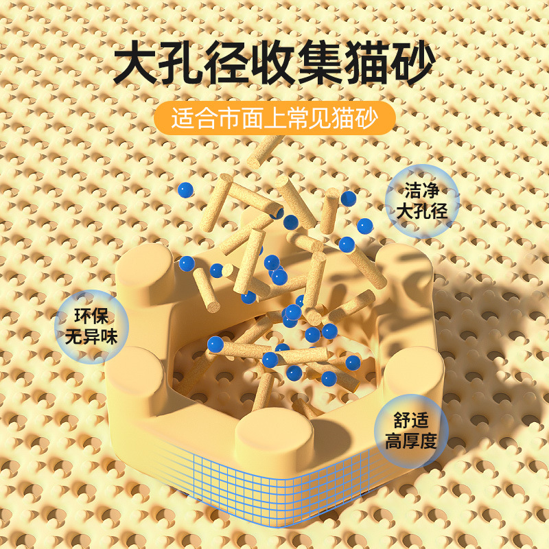 eva猫砂垫防带出猫砂过滤防外溅防脏猫砂盆宠物垫双层猫狗垫子详情4