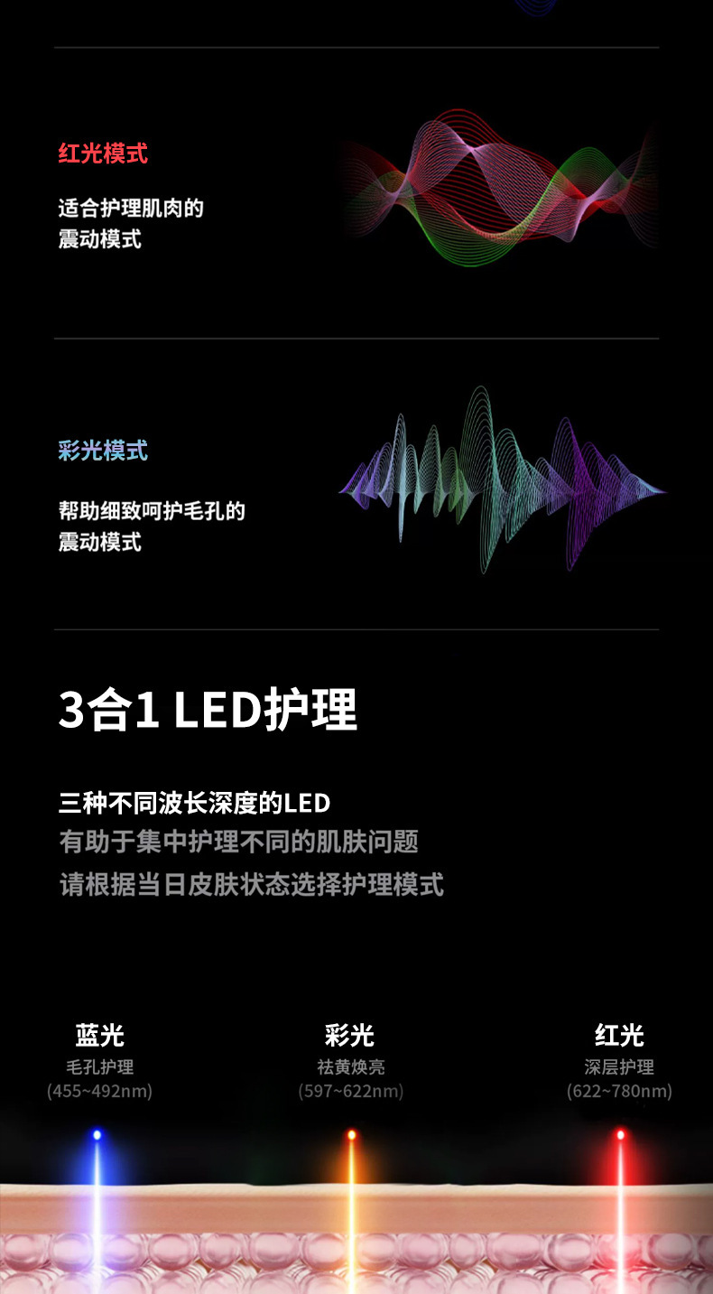 shanilak   跨境家用电子美容仪脸部红光按摩水光导入仪源头面部嫩肤便携详情5
