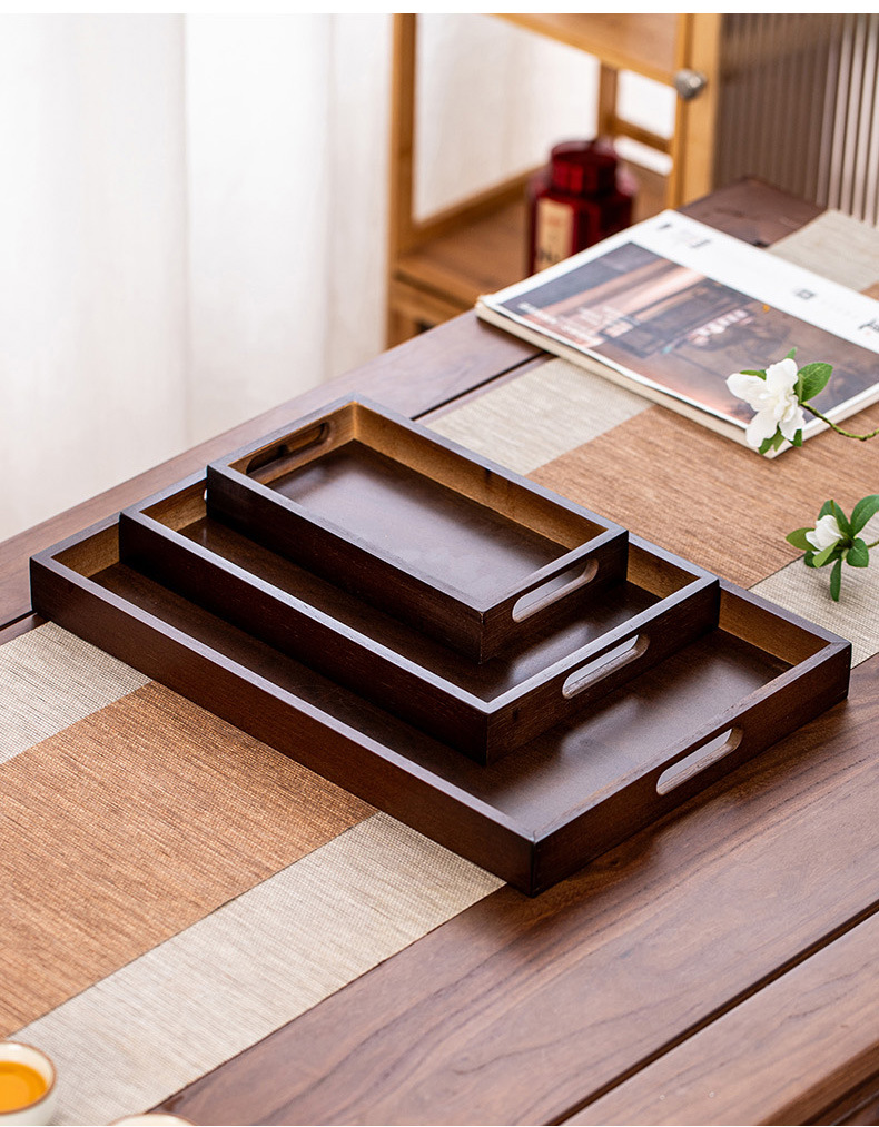 木质托盘长方形家用放茶杯水杯子茶盘水果盘子餐饮酒店竹木手提盘详情16