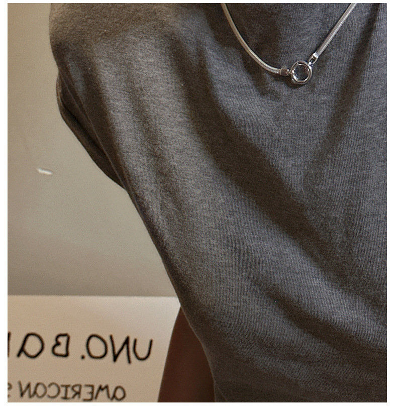 S925 sterling silver Korean version niche design snake bone necklace, Korean style simple and retro collarbone chain wholesale pic 10
