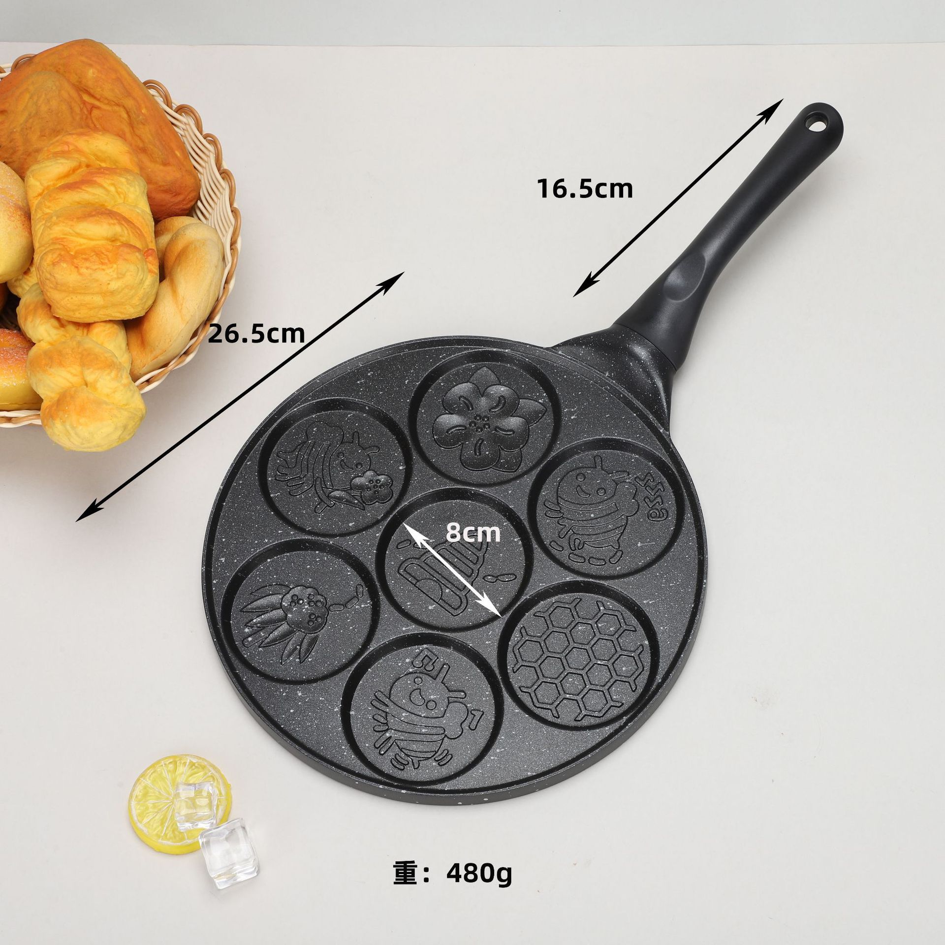 亚马逊新品圣诞系列不沾煎锅麦饭石烙饼煎蛋工具家用早餐平底锅批详情6